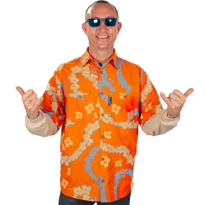 Leis For Days Orange FR Hawaiian Shirt