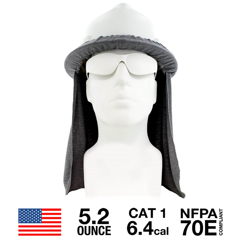 Benchmark FR Flame Resistant Hard Hat Neck Shade Sol Shade Lt. Gray One Size