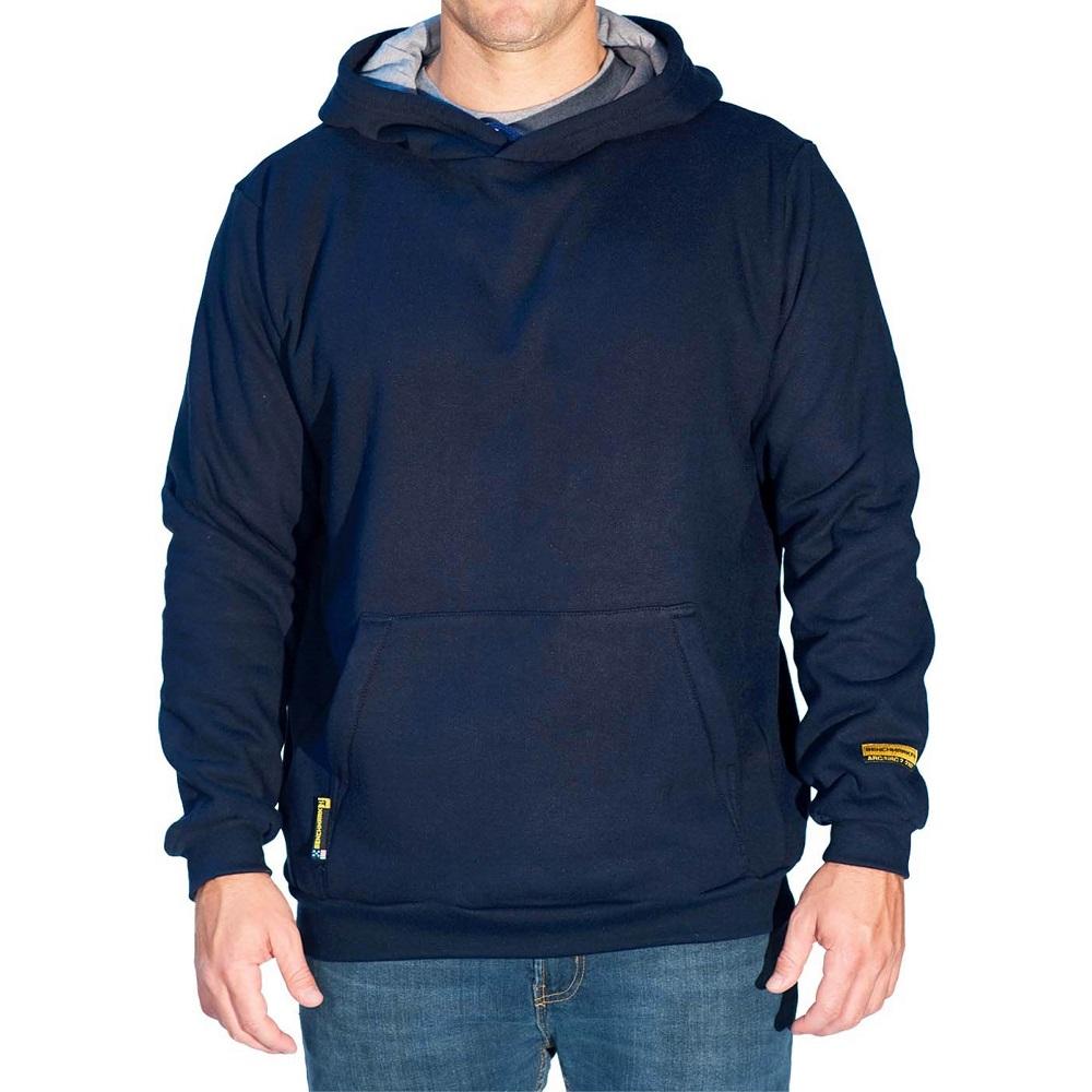 Flame Resistant Pullover Hooded Navy Sweatshirt