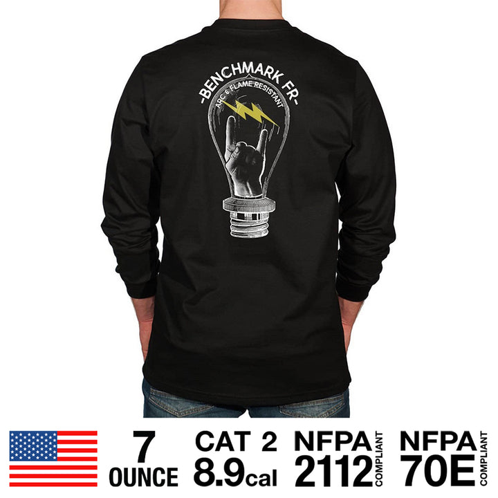 Light Rock Graphic Flame Resistant Long Sleeve Shirt