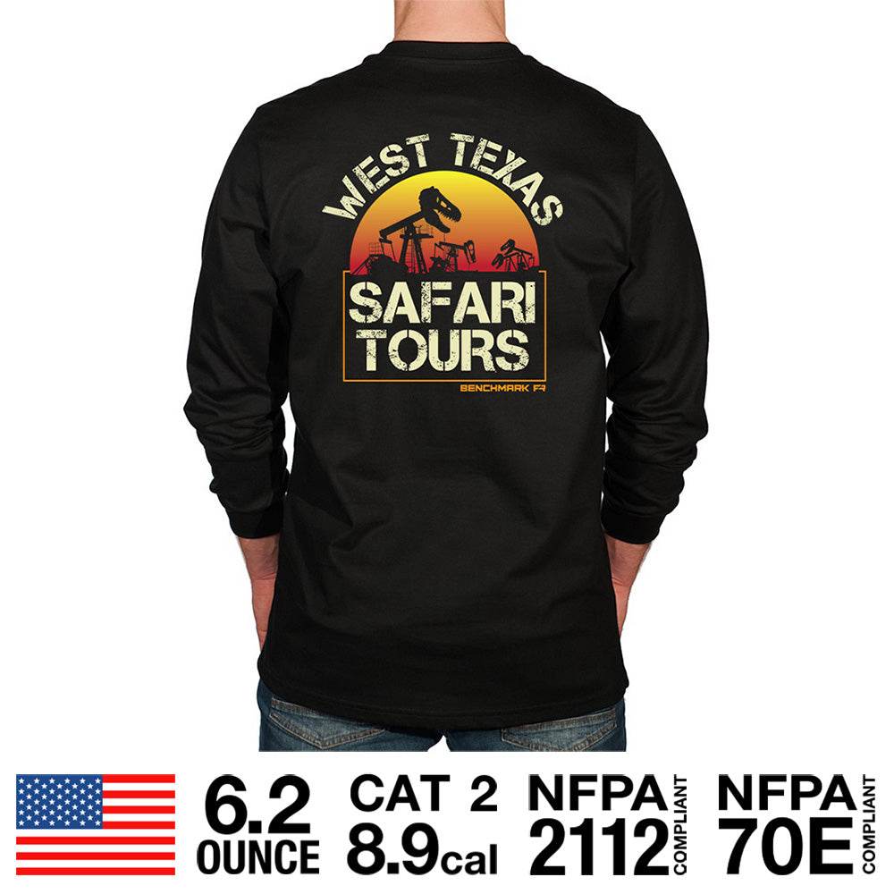 black west texas safari black flame resistant shirt