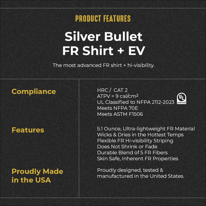 "Silver Bullet" FR Shirt with YSY Reflective Striping