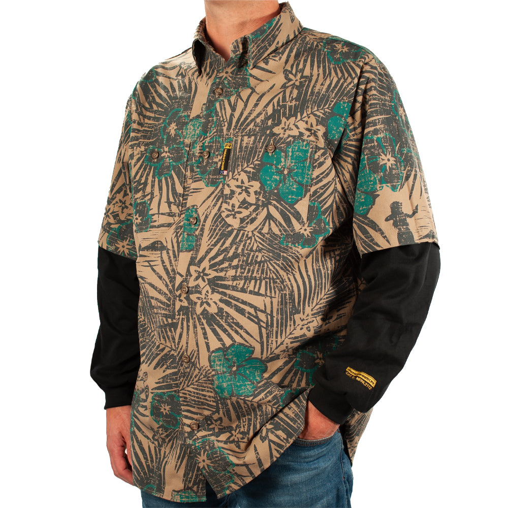 Tropic Camo Beige FR Hawaiian Shirt