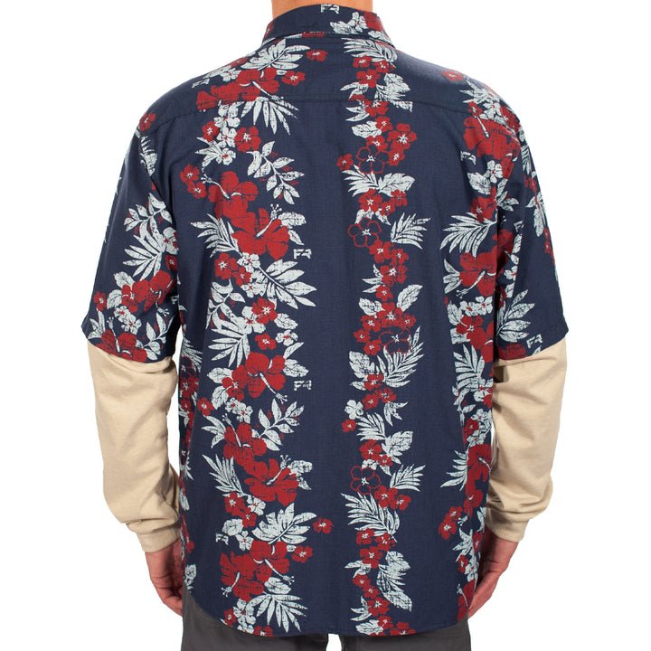 Tropical Vine Navy Hawaiian Shirt