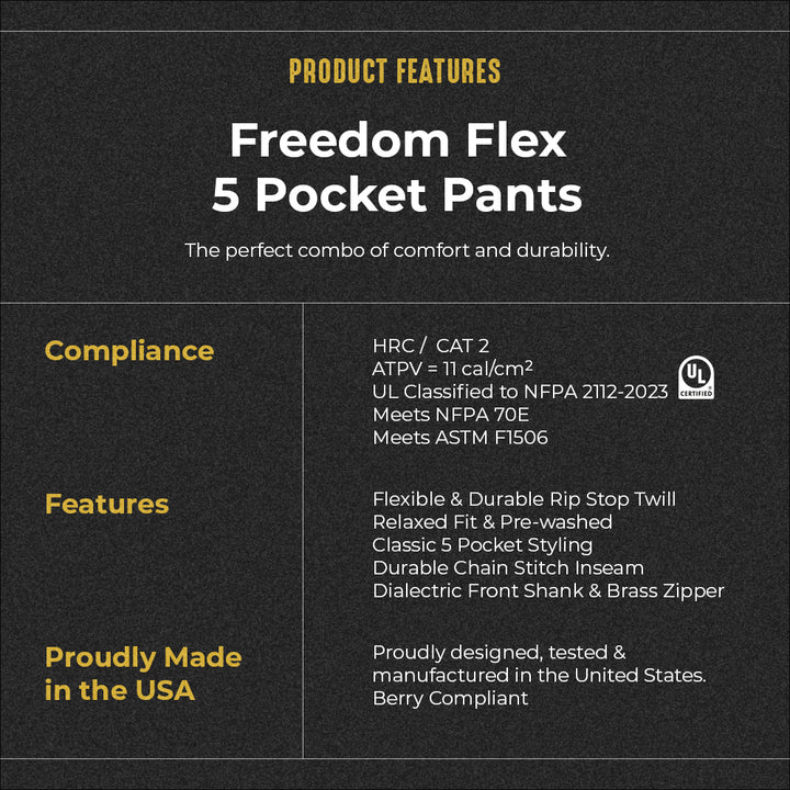 Freedom Flex 5-Pocket Flame Resistant Pants