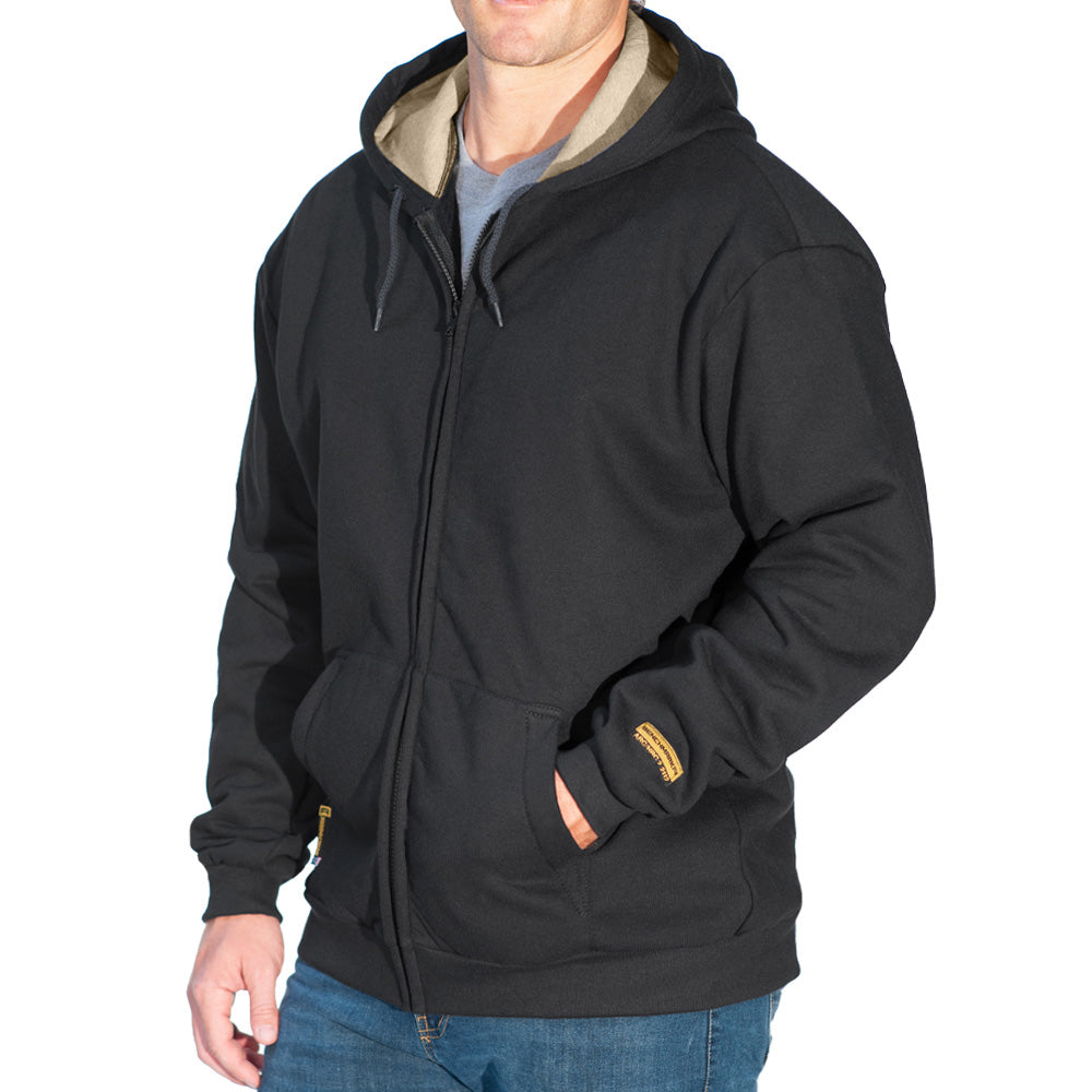 Zip-Up Black FR Hooded Sweatshirt