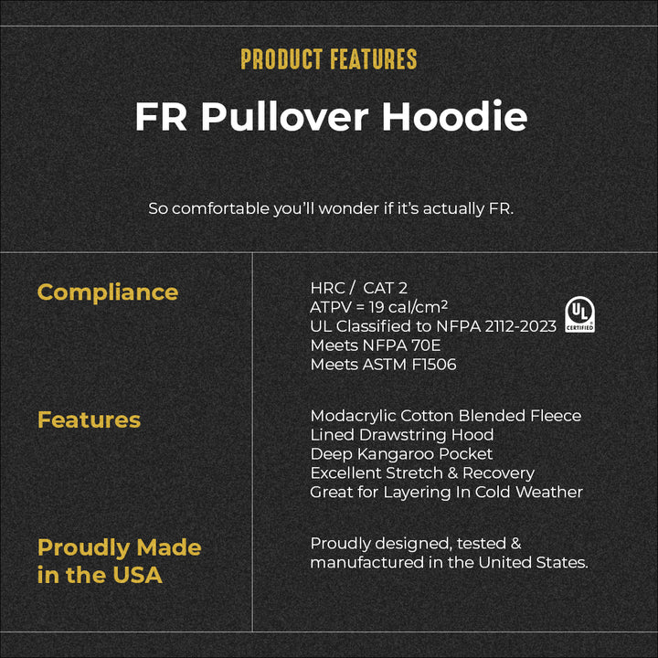 FR Black Pullover Hoodie