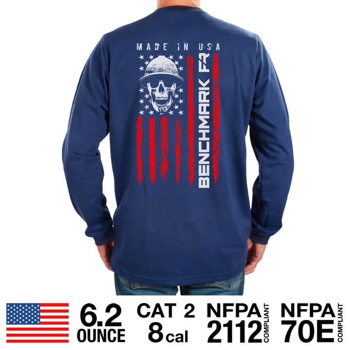 "Skull Flag" Flame Resistant Long Sleeve Shirt