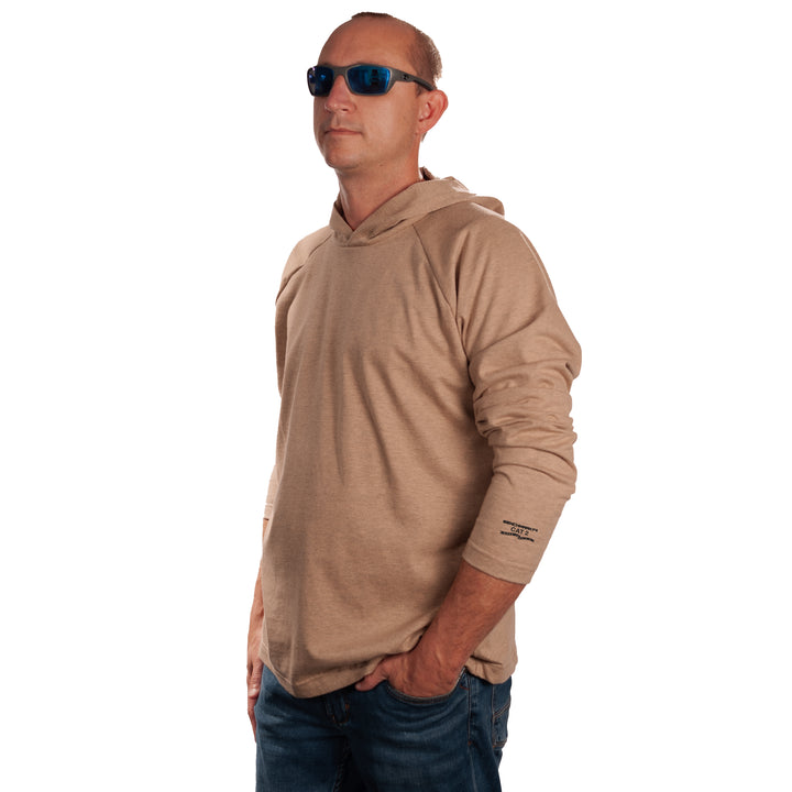 Angle View Desert Sand Flame Resistant shirt