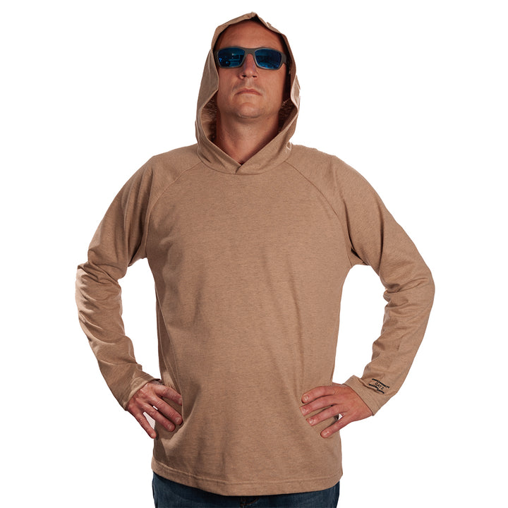 Front view Desert Sand Flame resistant shirt