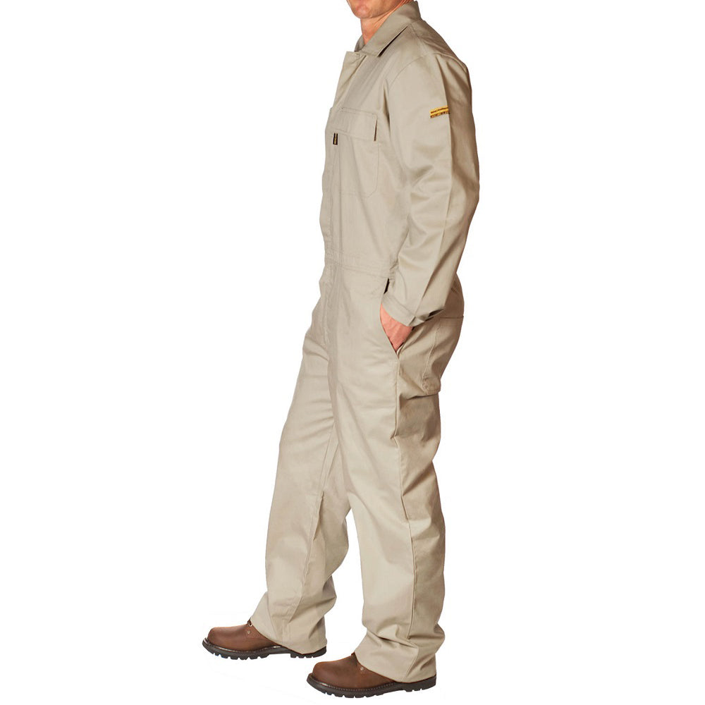 Flame Resistant Featherweight Beige Coveralls