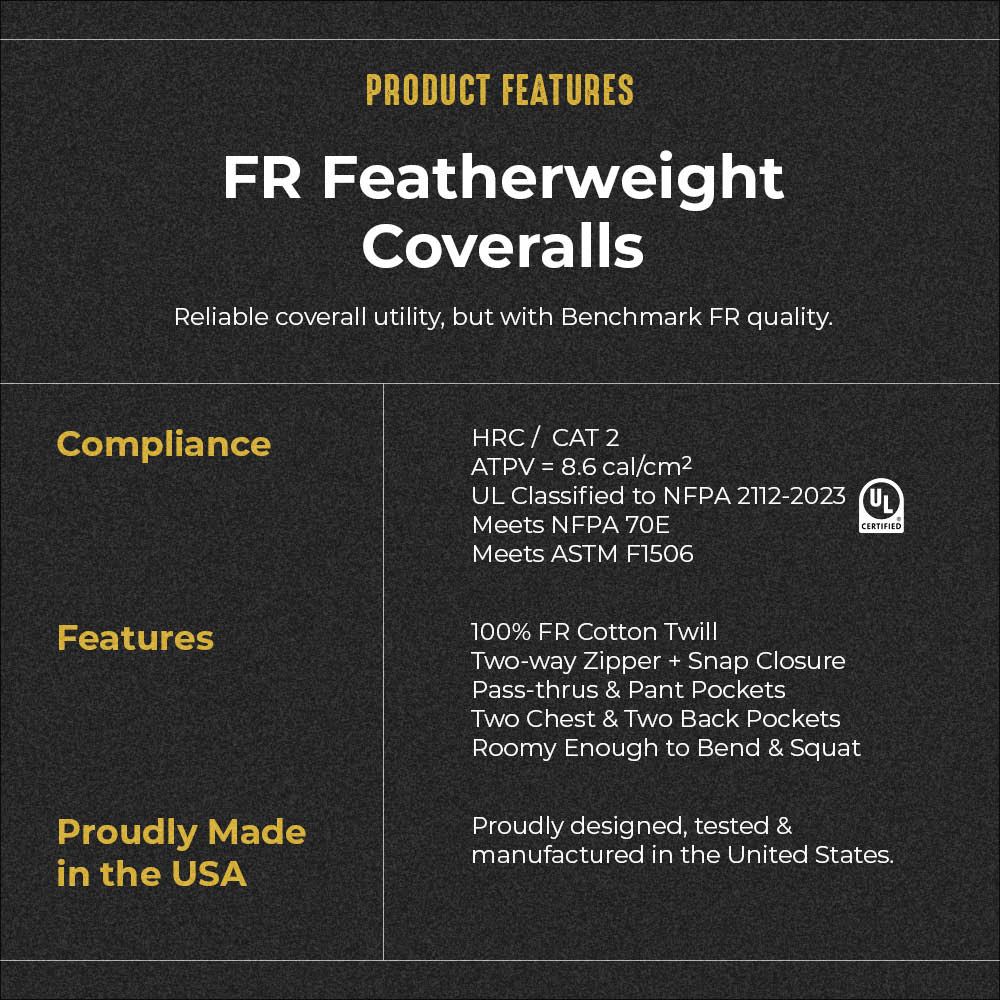 Flame Resistant Featherweight Beige Coveralls