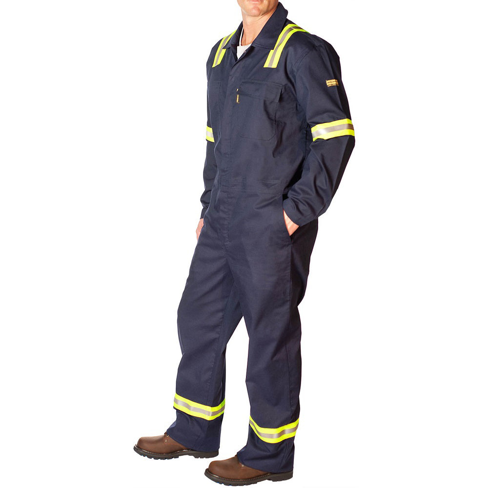 Flame Resistant Featherweight Coveralls With Reflective Striping