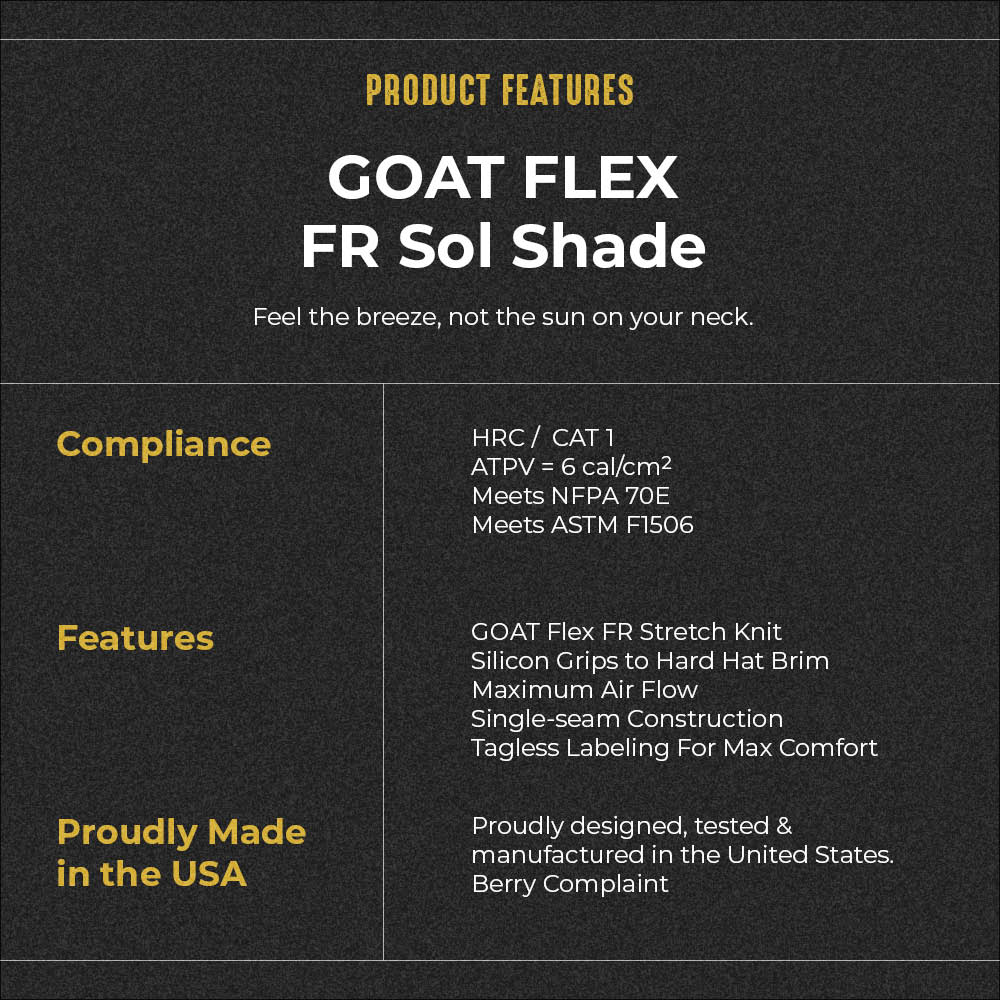 Sol Goat Flame Resistant Sol Shade™ | Made in USA | Benchmark FR