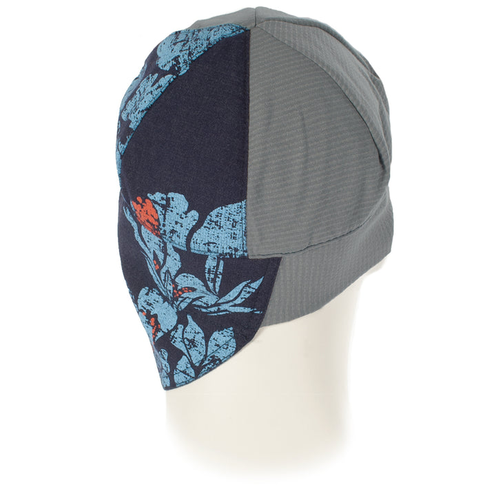 Floral welding cap turned to side back shot