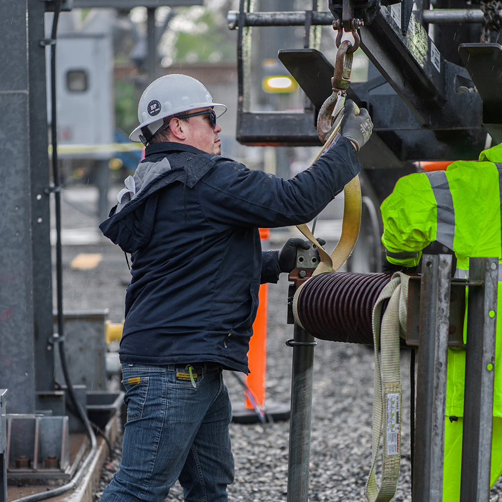 Heavyweight Insulated Bomber Jacket and Removable Hood