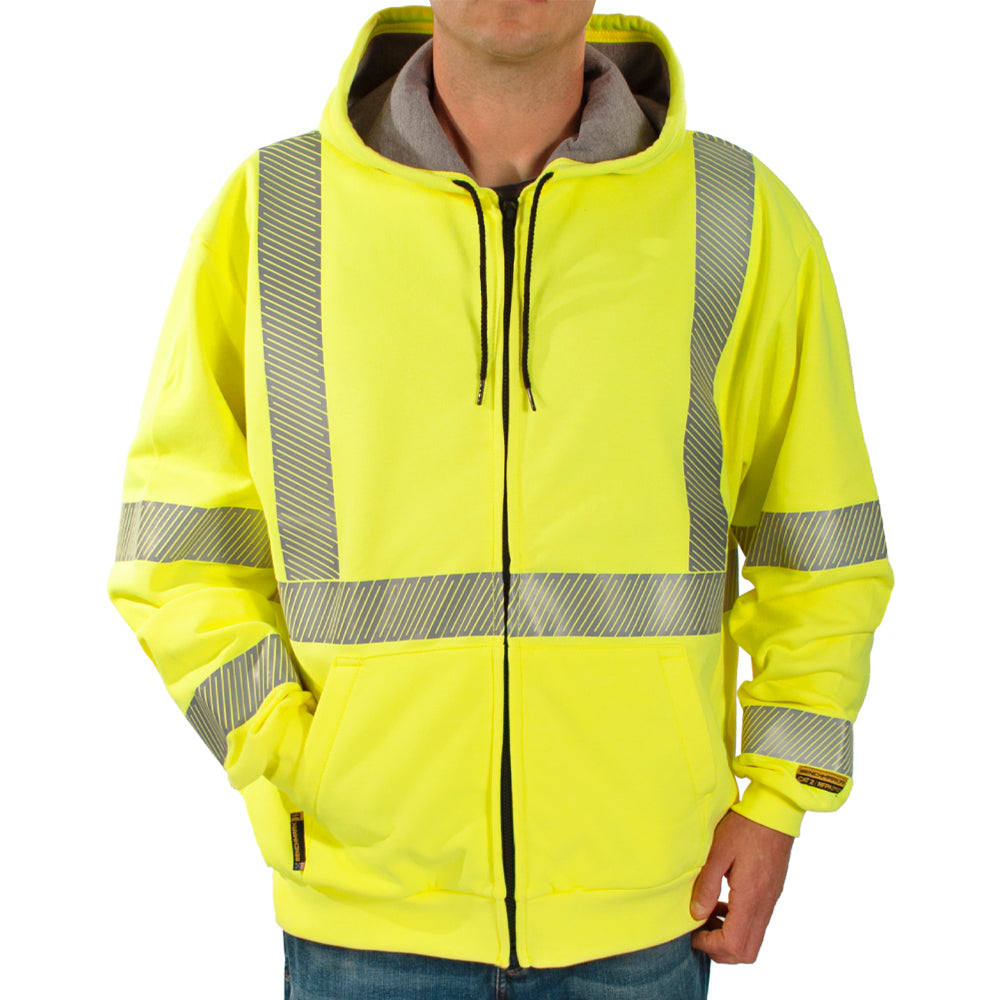 Armarillo yellow hivis Flame resistant zip up hoodie