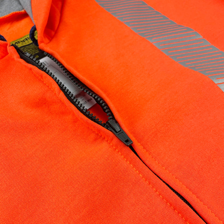 FR Orange Zip-Up Hoodie with CSA Striping