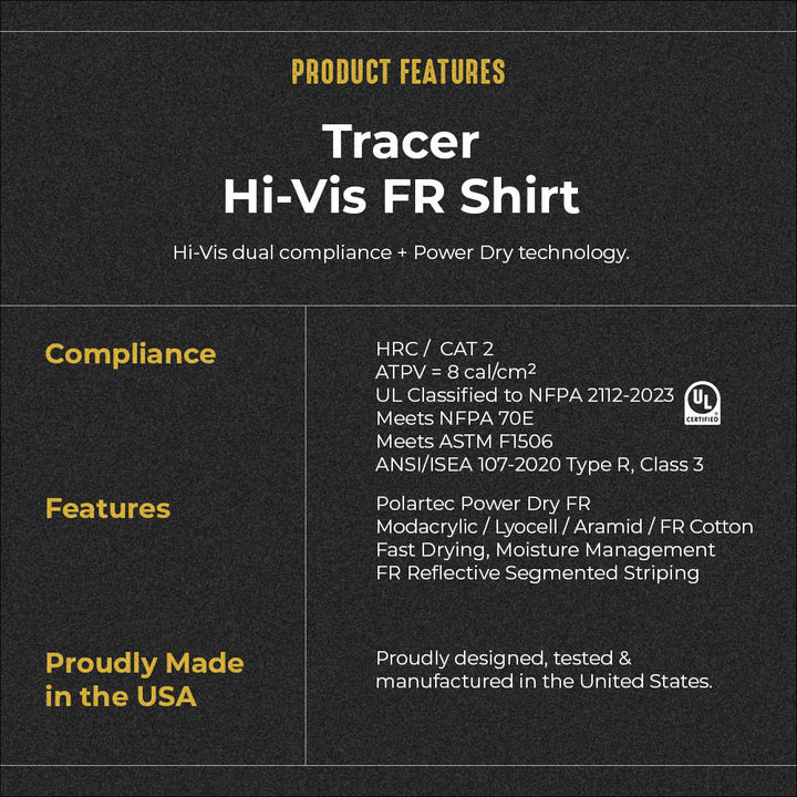 "Tracer" Hi Visibility Flame Resistant T-Shirt