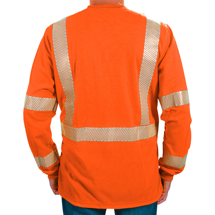 Polartec Hi Visibility Flame Resistant Shirt with Segmented Striping