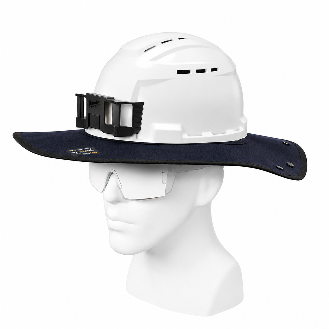FR Sol Survivor Hard Hat Sunshade - Milwaukee Bolt Full Brim Type II