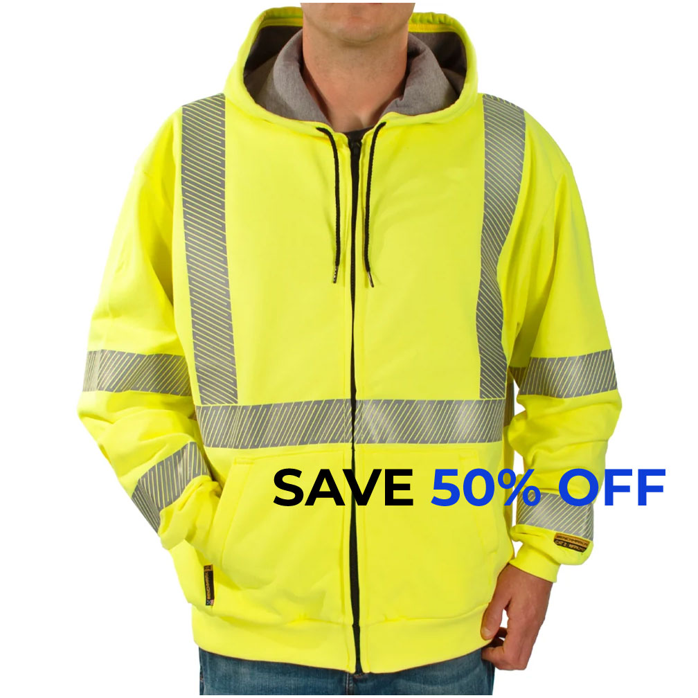 Flame Resistant Hi-Vis Hoodie | Benchmark FR | Made in the USA