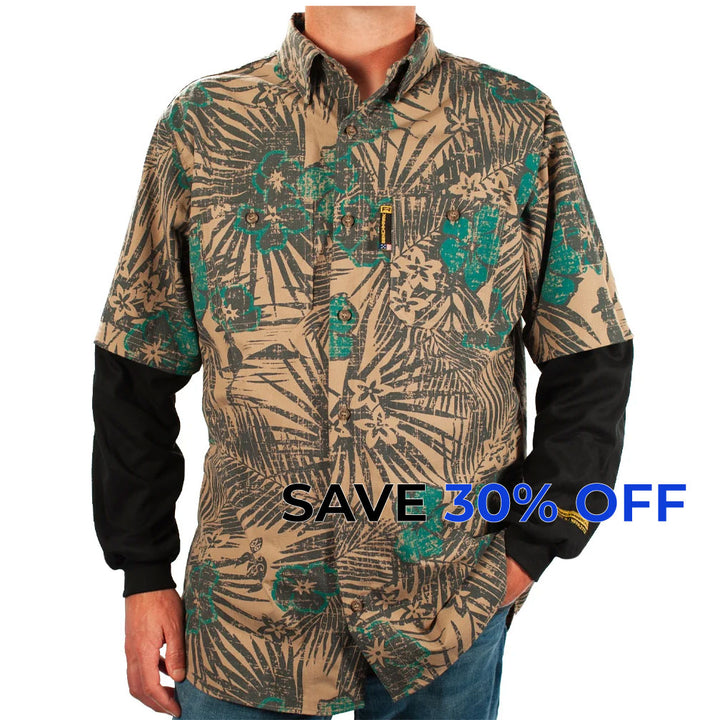 Tropic Camo Beige FR Hawaiian Shirt