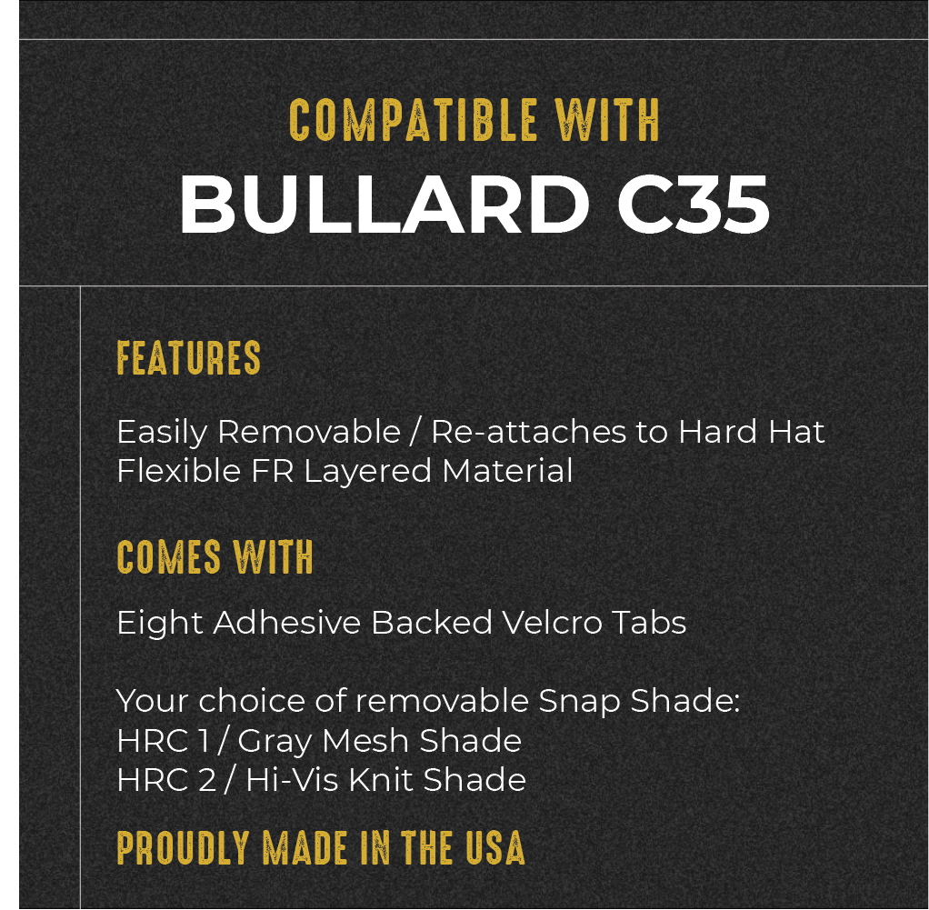 FR Sol Survivor Hard Hat Sunshade - Bullard C35