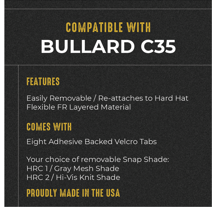FR Sol Survivor Hard Hat Sunshade - Bullard C35