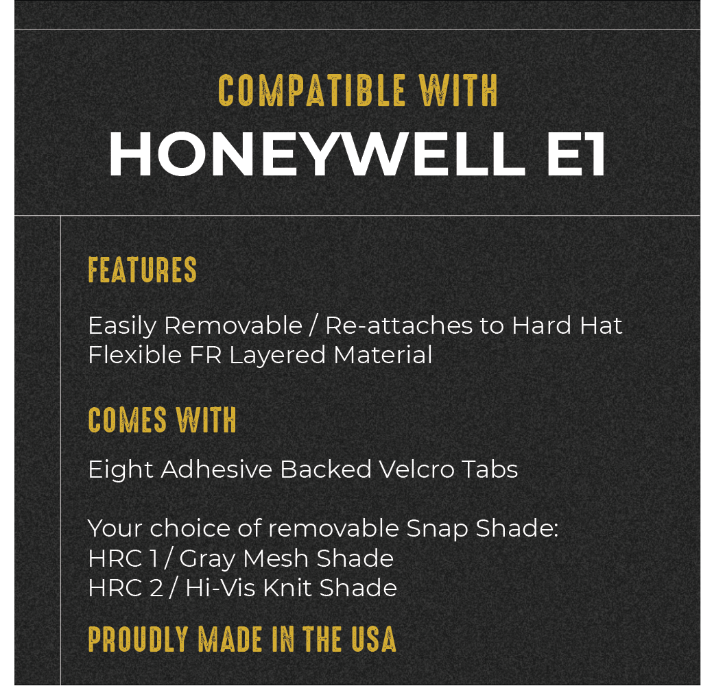 FR Sol Survivor Hard Hat Sunshade -  Honeywell E1