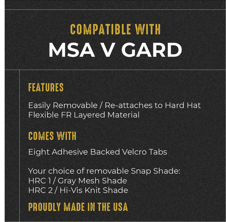 FR Sol Survivor Hard Hat Sunshade - MSA V Gard