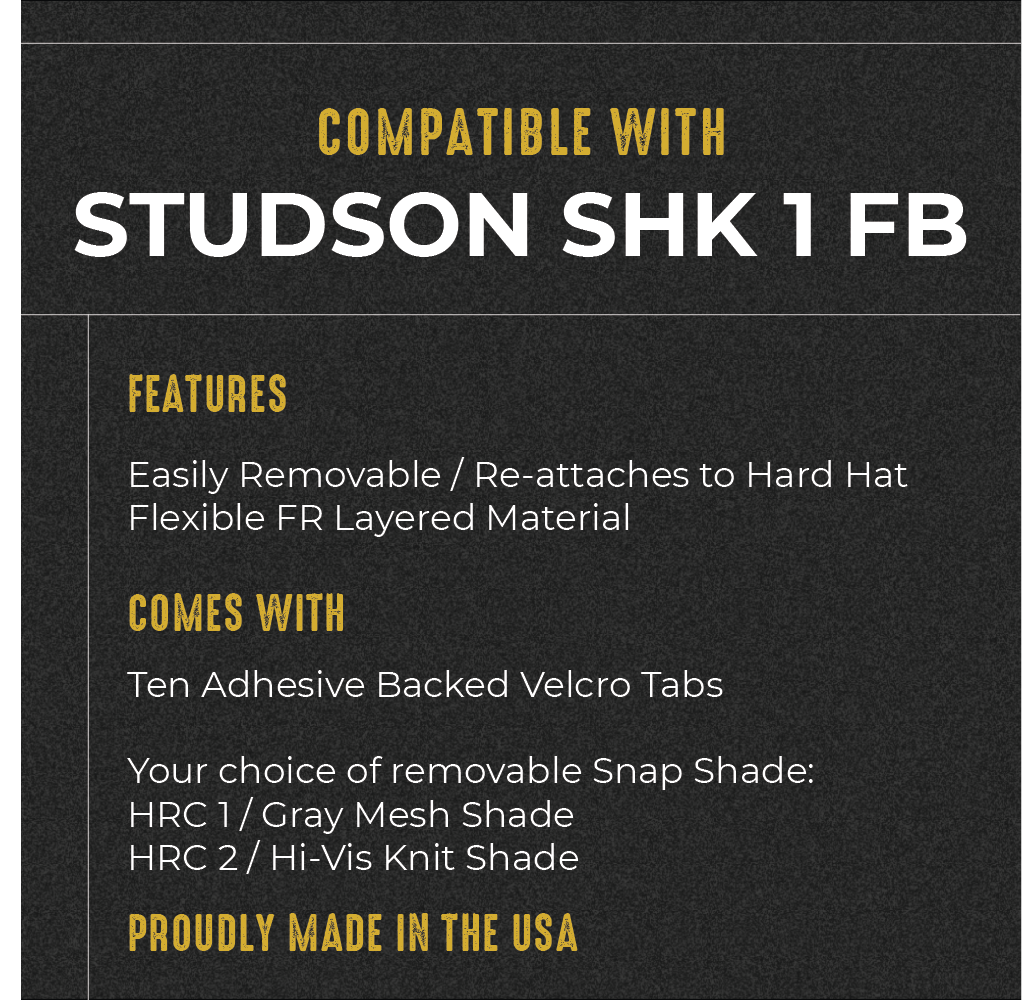 FR Sol Survivor Hard Hat Sunshade - Studson SHK-1 FB