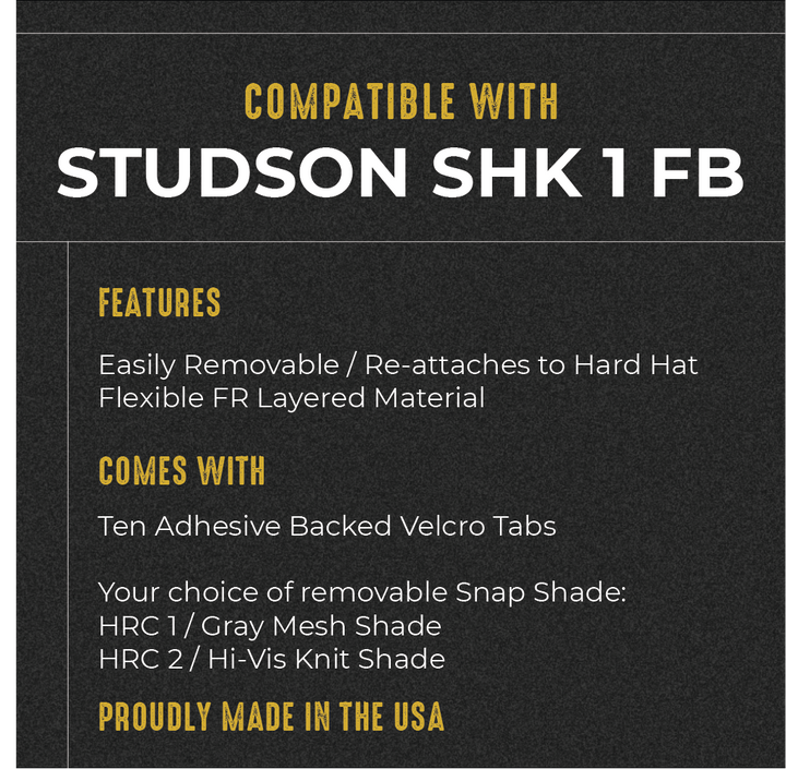FR Sol Survivor Hard Hat Sunshade - Studson SHK-1 FB