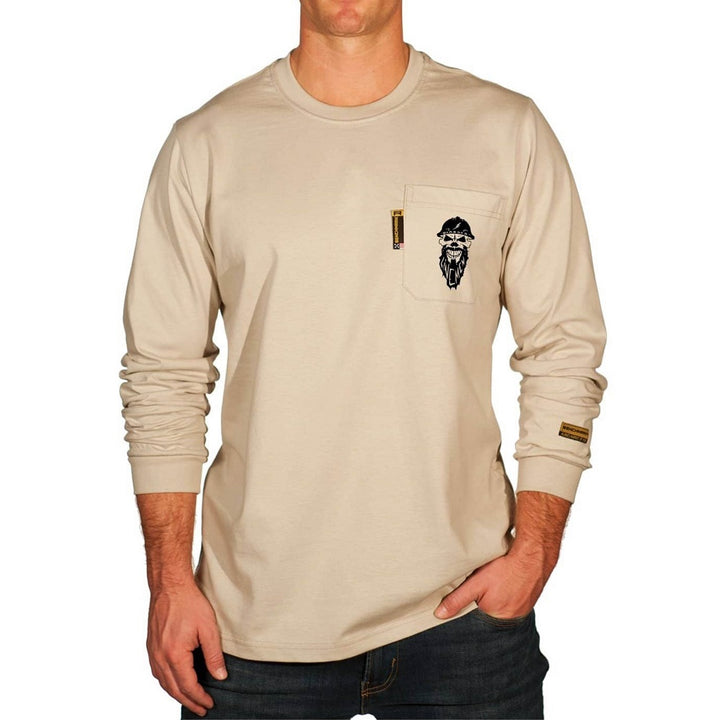 Bearded Lineman Crest Graphic Flame Resistant Long Sleeve Shirt