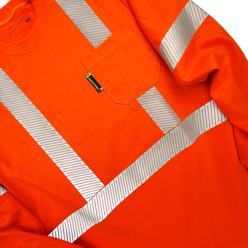 enhanced visibility fr shirt laying flat