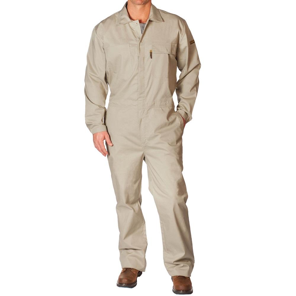 Flame Resistant Featherweight Beige Coveralls