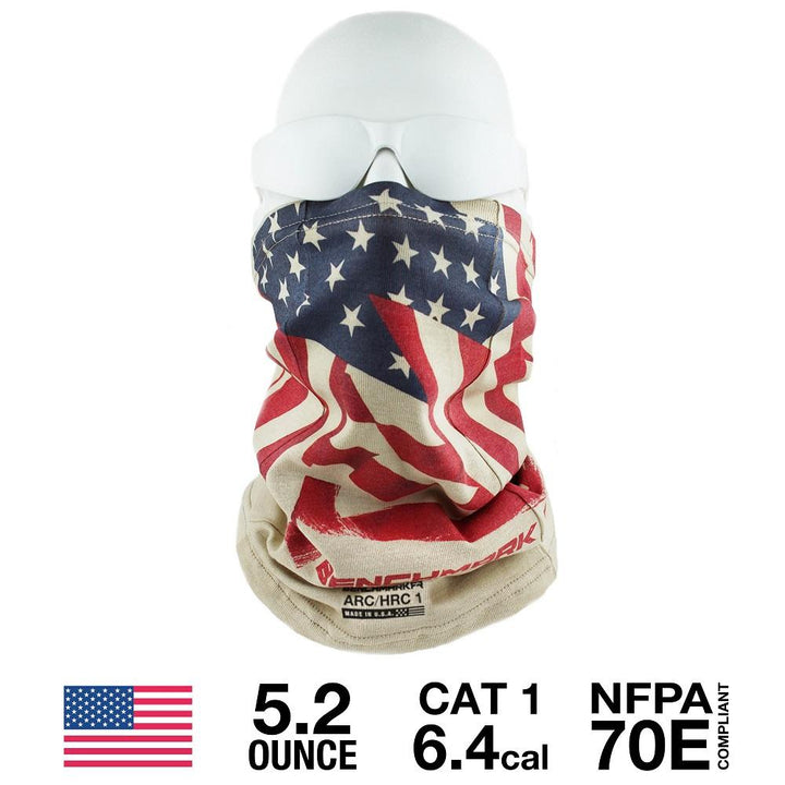 American Flag Beige FR CAT 1 Face Gaiter