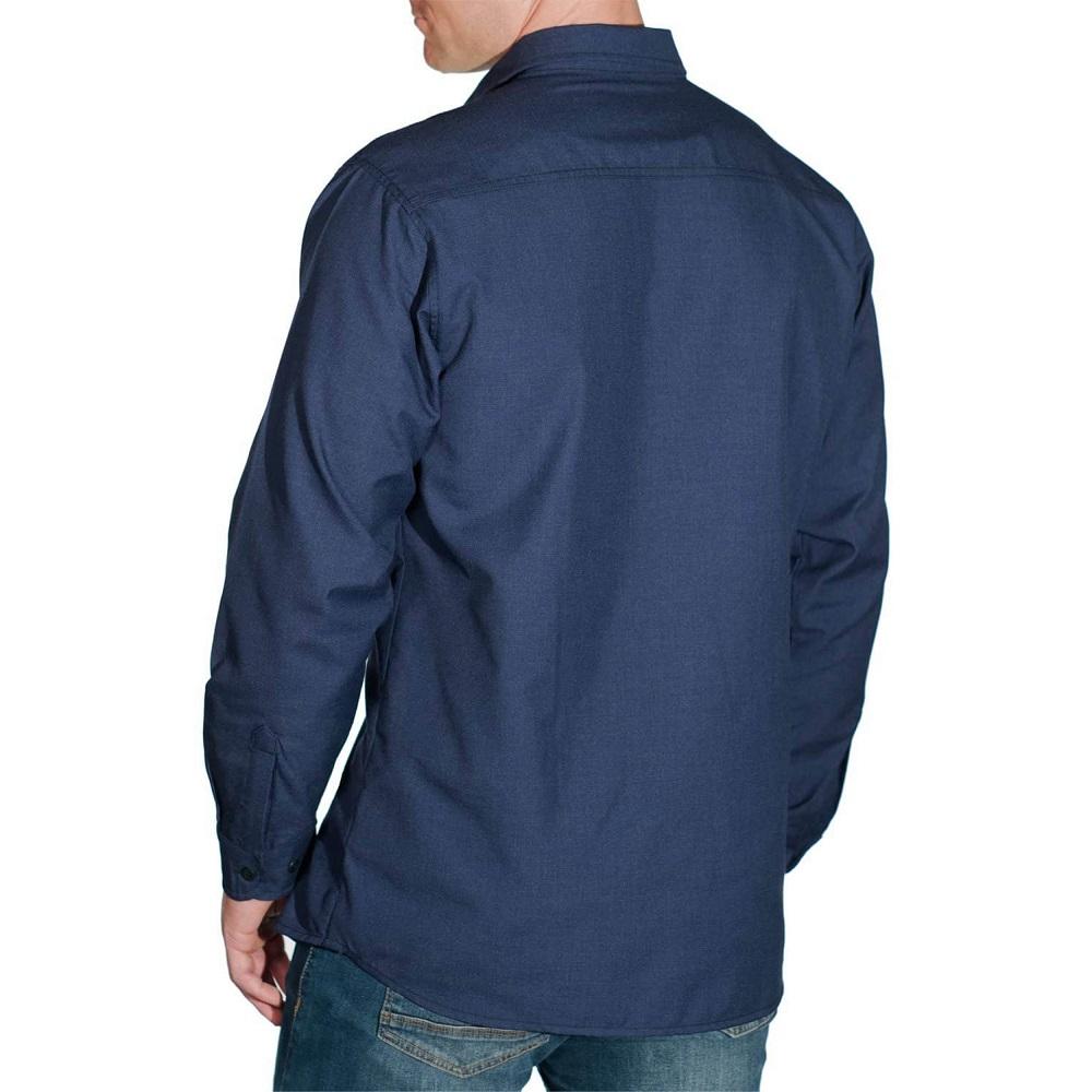 silver bullet flame resistant button up shirt navy