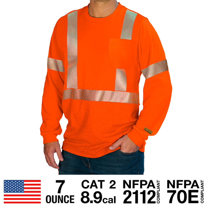 Enhanced visibility shirt front with safety ratings