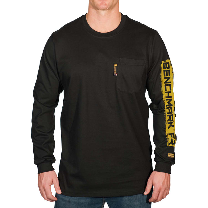 Road Stripe Sleeve Logo Graphic Flame Resistant Long Sleeve Shirt